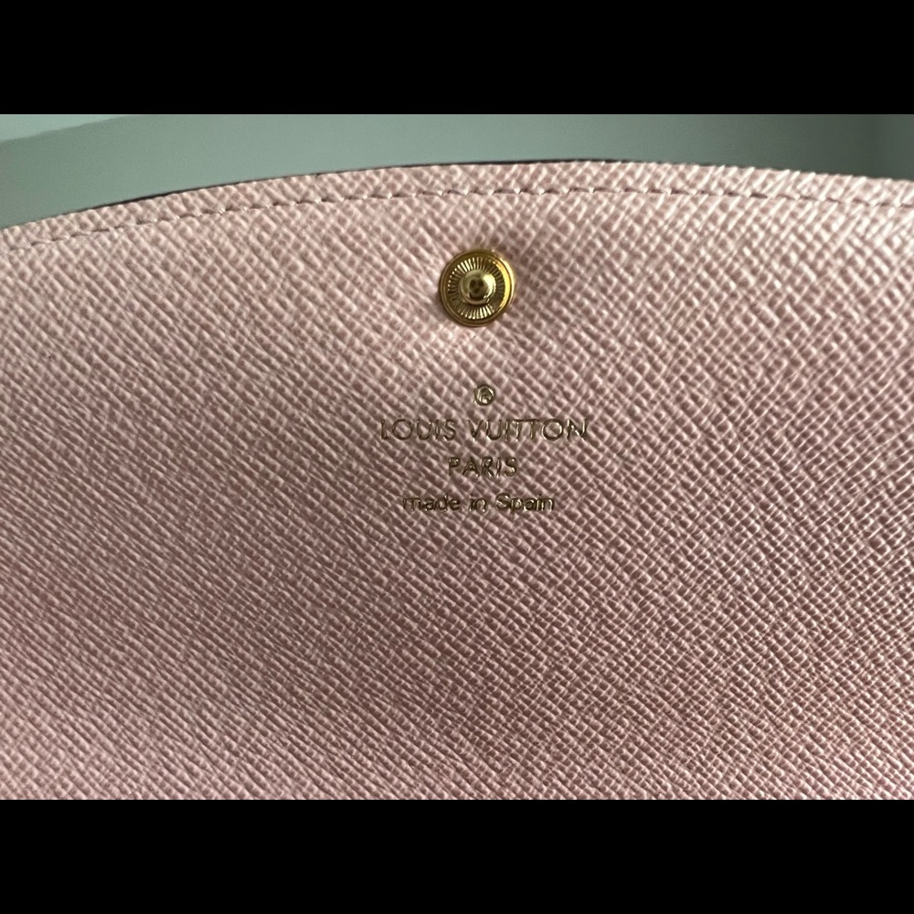 Authentic Brown Monogram Emilie Wallet (Rose Ballerina) Louis Vuitton w/ Date - Picture 6 of 11